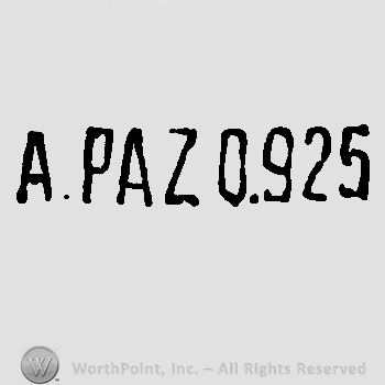 A. Paz written with uppercase letters followed by number 0.925