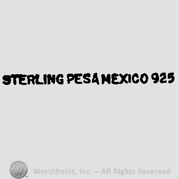 Sterling Pesa Mexico 925 written with uppercase letters