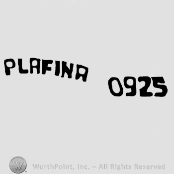 Plafina 0925 written with uppercase letters