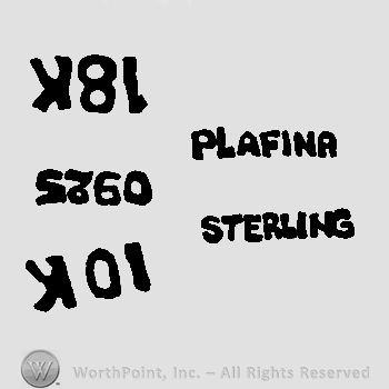 Number 18 and uppercase K, number 10 and uppercase K, Plafina Sterling written with uppercase letters