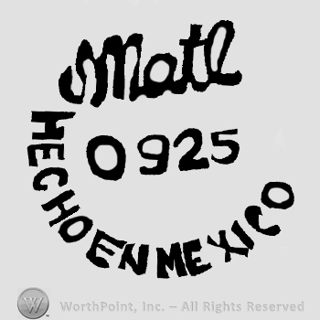 Handwritten Matl and uppercase Hecho en Mexico written around number 0.925