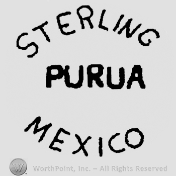 Sterling Mexico written with uppercase letters around Purua written with uppercase letters