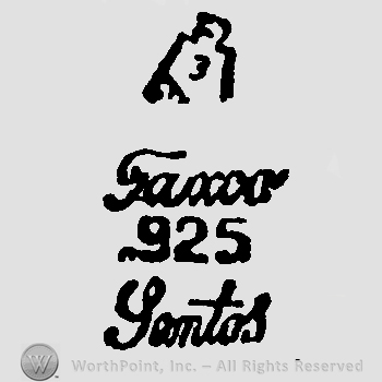 Eagle with number 3 on it, handwritten Taxco, number 925, handwritten Santos