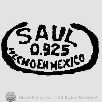 Saul written with uppercase letters over number 0.925, Hecho en Mexico written with uppercase letters below