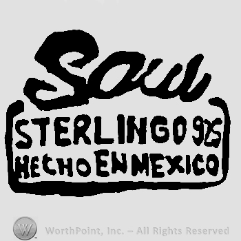 Handwritten Saul over Sterling 0.925 Hecho en Mexico, all written with uppercase letters