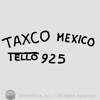 Taxco Mexico Tello 925, all written with uppercase letters