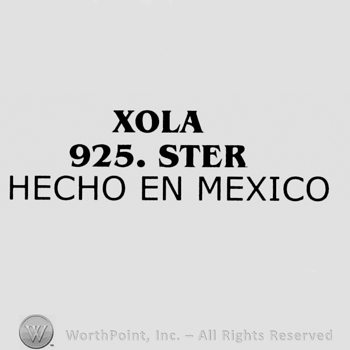 Xola written with uppercase letters over .925 Ster Hecho en Mexico, all written with uppercase letters