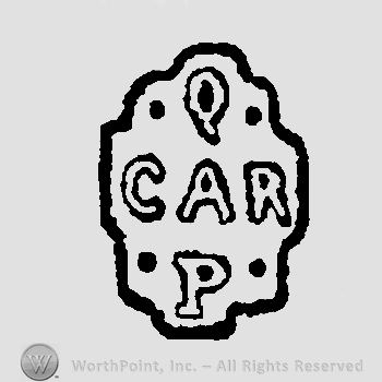 Uppercase letters Q above Car above P