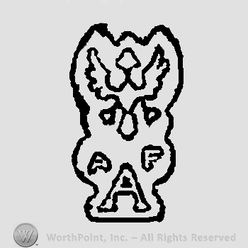Flying eagle above letters AP above A
