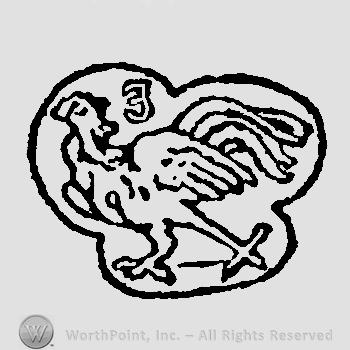 Rooster facing left with number 3