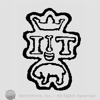 Crown above letters I mace T above animal