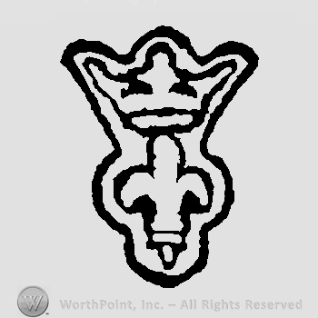 Crown above fleur de lis
