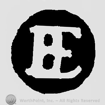 Monogram of B E inside black circle