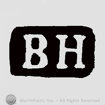 Initials: B H inside rectangle frame
