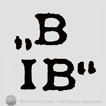 Initials written on two rows, between Quotation Marks : B above, I B below