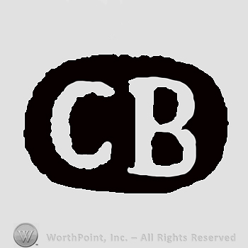 Initials C B inside black oval