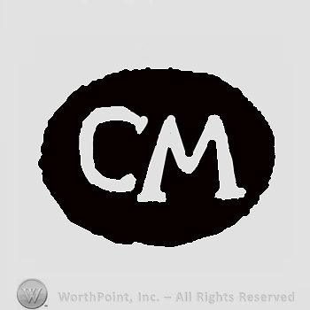 Initials C M inside black circle