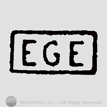 Initials: E G E inside frame