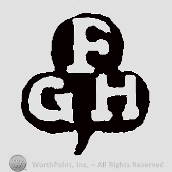 Initials on a clover: F above, G H below