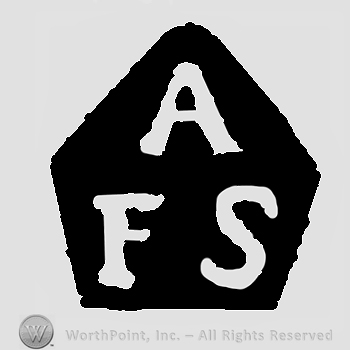 A above, F S below, inside shield shape