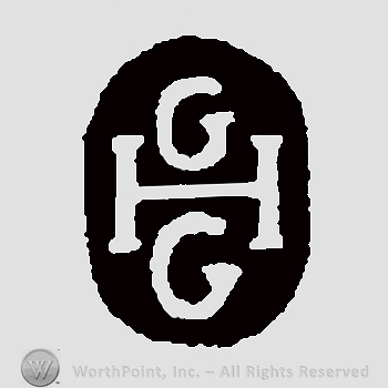 G above and below H, inside black oval