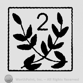 Two crossed branches and number 2 in center.