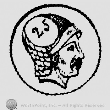 Circle enclosing a man head.