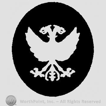 Oval with a double headed eagle.