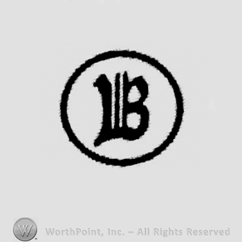 Circle enclosing stylish letter b.