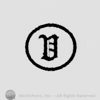 Circle enclosing stylish letter v.