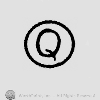 Circle enclosing stylish letter q.