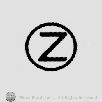 Circle enclosing stylish letter z.
