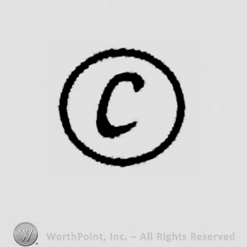 Circle enclosing stylish letter c.
