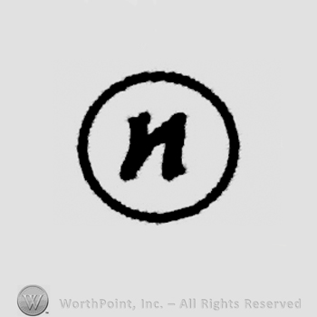 Circle enclosing stylish letter n.