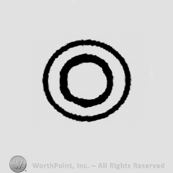 Circle enclosing stylish letter o.