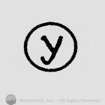 Circle enclosing stylish letter y.