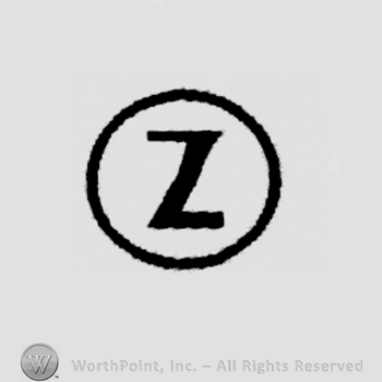 Circle enclosing stylish letter z.