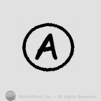 Circle enclosing stylish letter a.