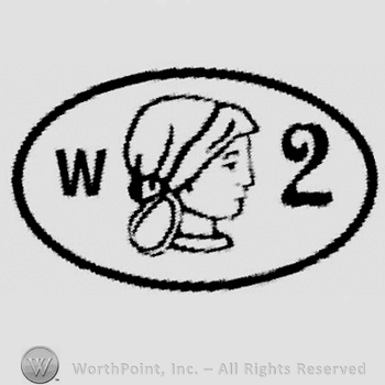 Circle with a child head facing right; number 1 on the rigt and W on the left.