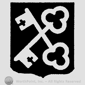 Black shield with two crossed keys.