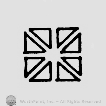 Symbol of a snow flake ; square