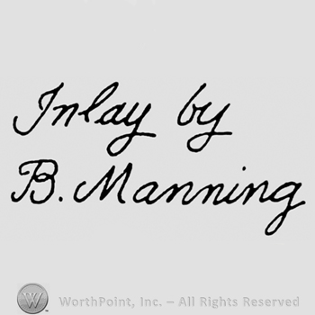 Inlay by hand written above B. Manning