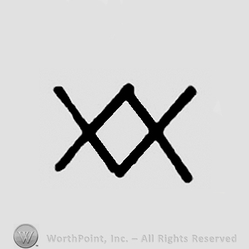 Joined initials MW looking like a double X