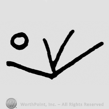 Probably symbol of an arrow with a dot