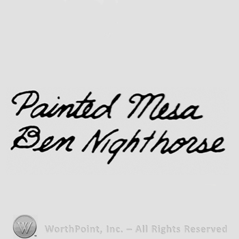 Painted Mesa hand written above Ben Nighthorse