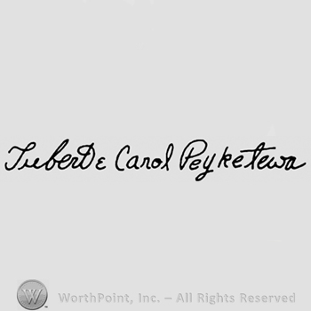 Libert & Carol Peyketewa hand written