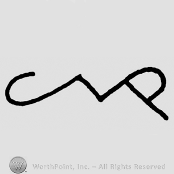 Monograme of combined and joined Initials CMP or CVP