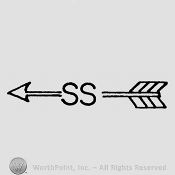 Initials SS set olong the shaft of an arrow