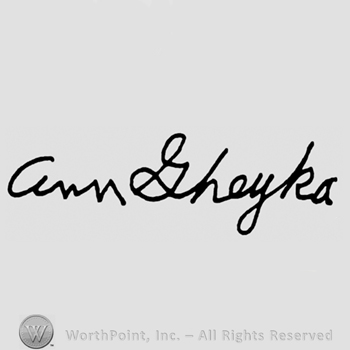 Ann Sheyka hand written