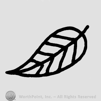 Symbol of a small slighty rounded leaf